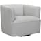 Armen Living Whitney Swivel Dove Gray Genuine Leather Barrel Chair LCWHCHDV - alternate 1